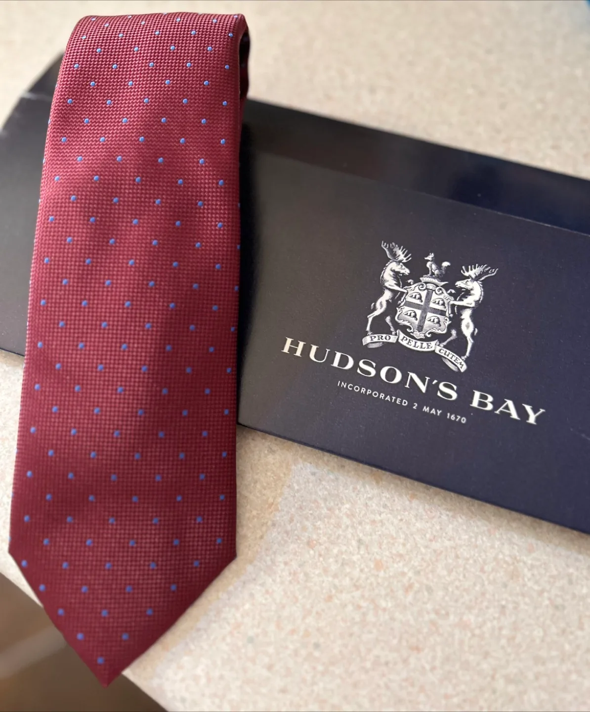 Tommy Hilfiger Men's Burgundy Tie - Brand New! image indicator(3)