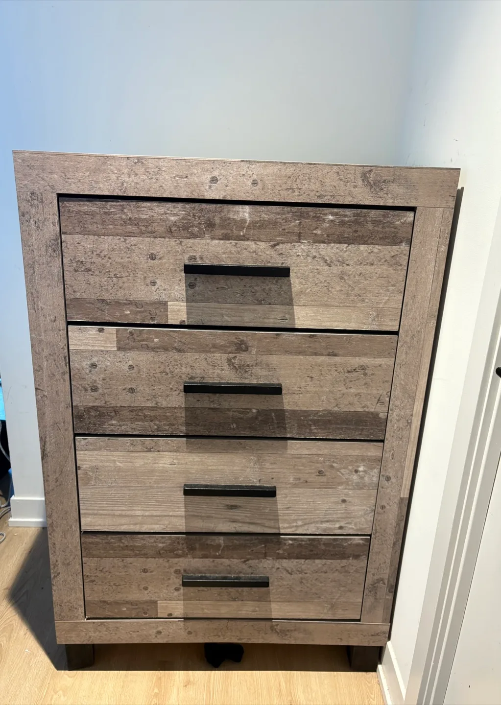 Wooden Four Drawer Dresser - Rustic Grey thumbnail