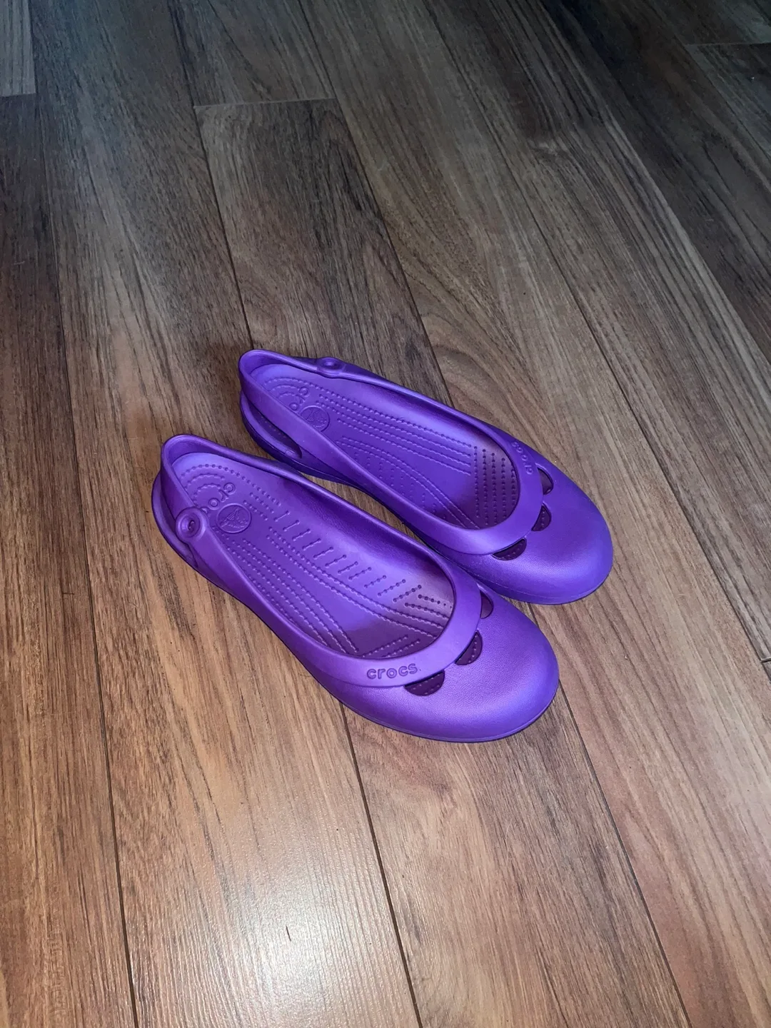 Crocs Purple Ballerina Flats Size 10 thumbnail