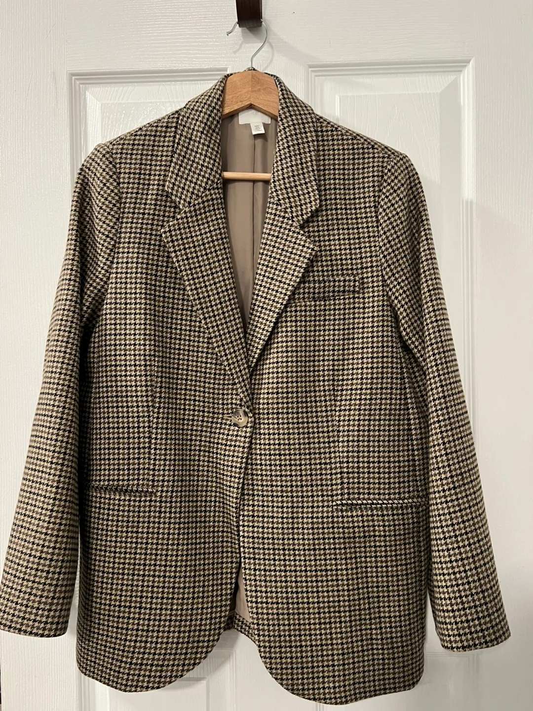 H&M Houndstooth Blazer Jacket - Size S thumbnail