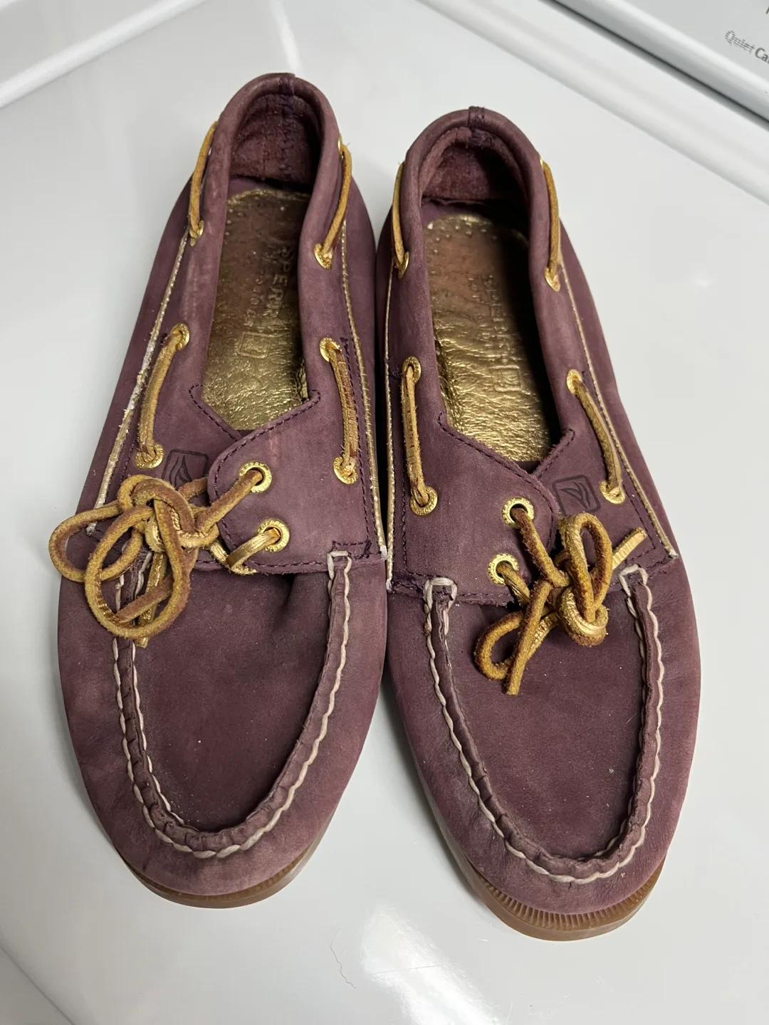 Sperry Top-Sider Women's Purple Leather Boat Shoes thumbnail