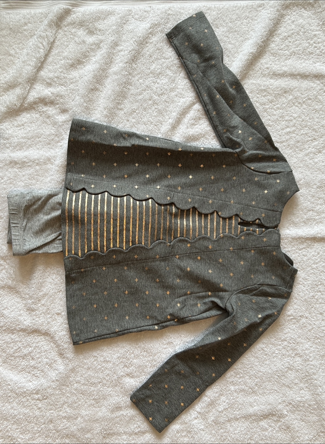 4T Girls' Grey Star Print Top and Leggings - photo 2