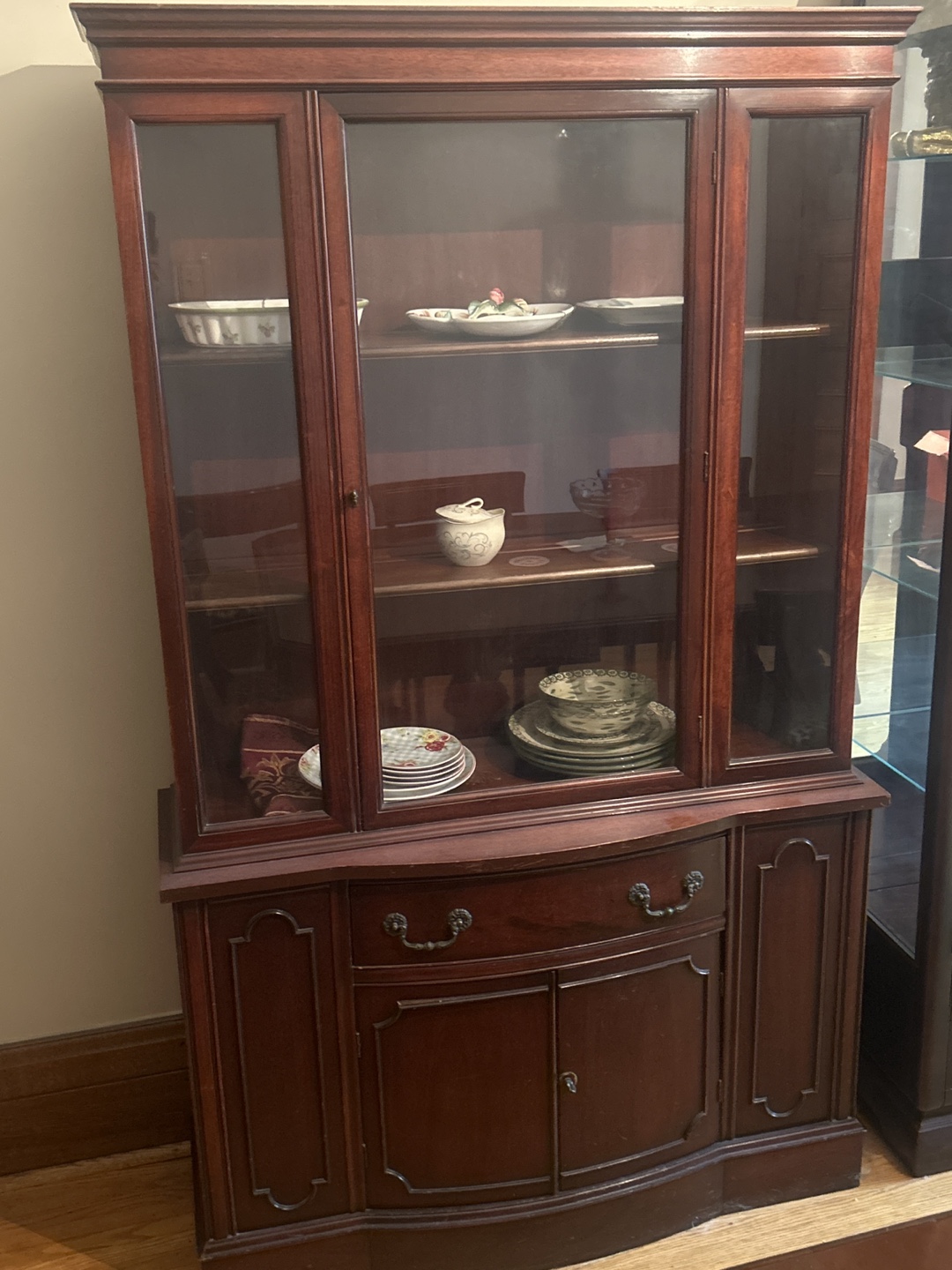 Vintage Mahogany China Cabinet
