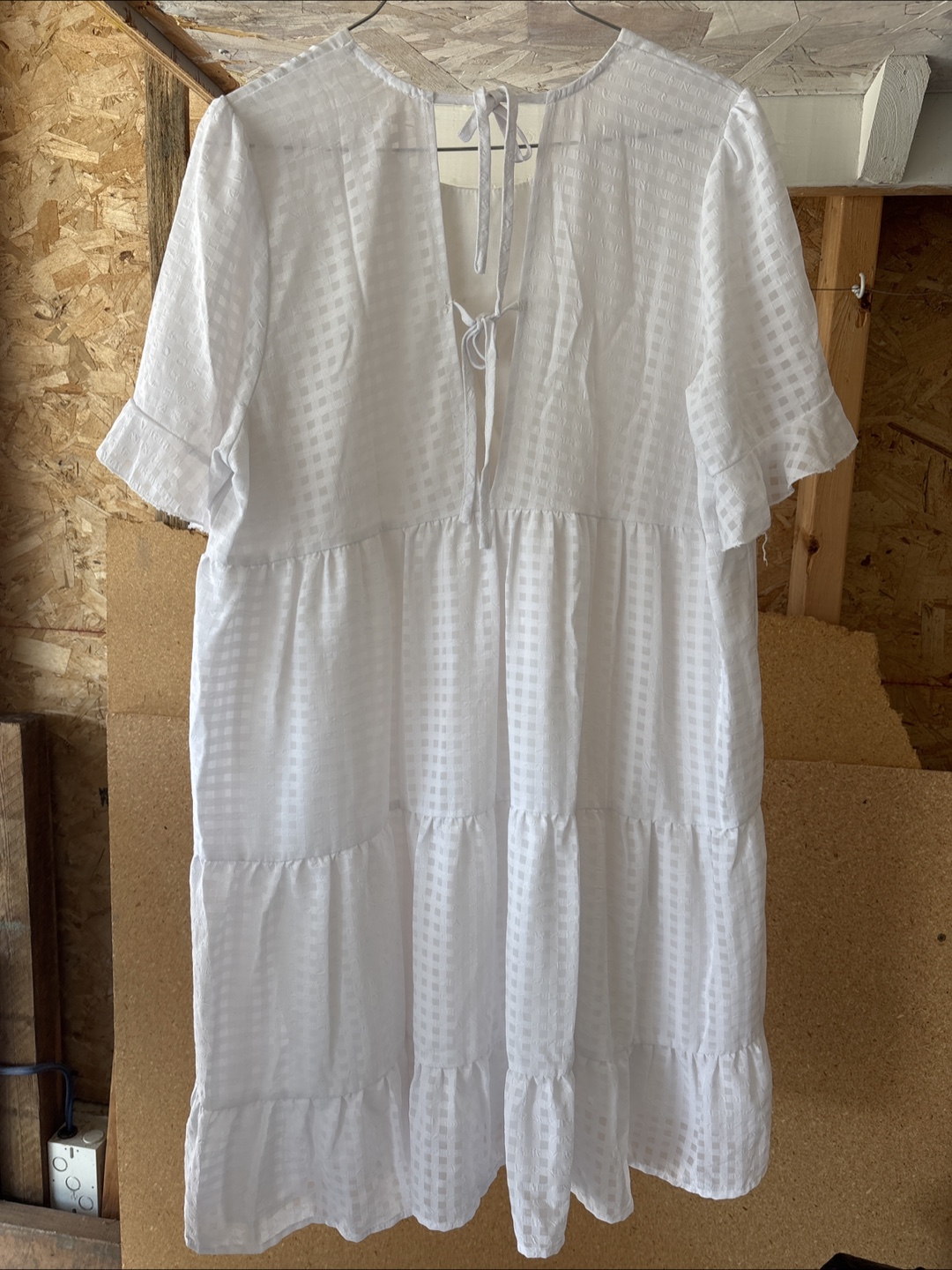 White tiered peasant blouse - photo 2