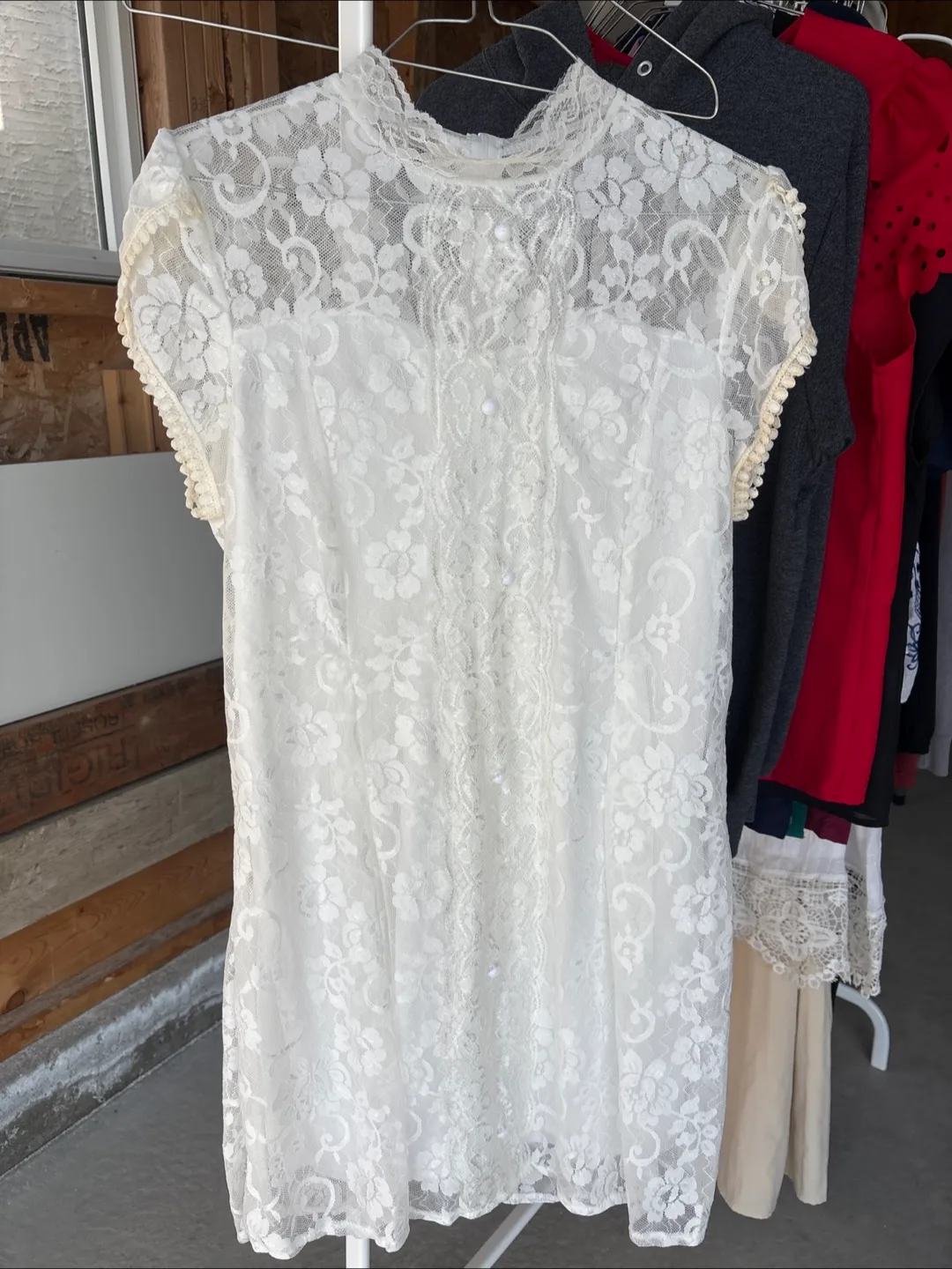 BNWT Vintage White Lace Dress thumbnail