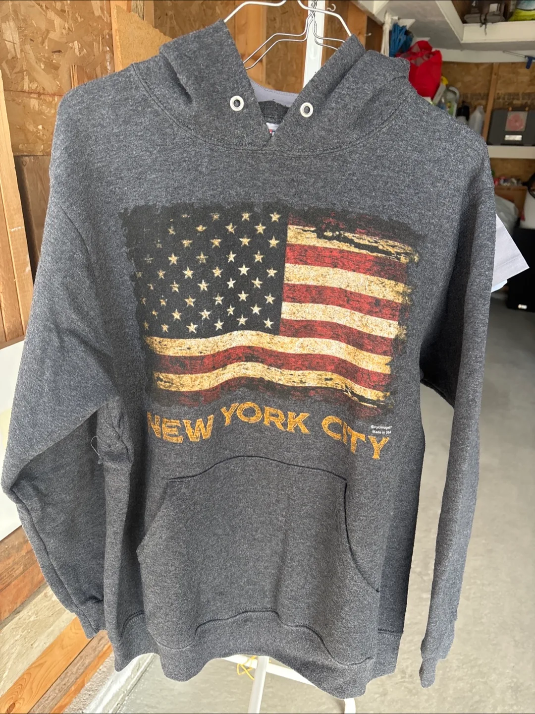 Dark Grey New York City Hoodie - Size M thumbnail