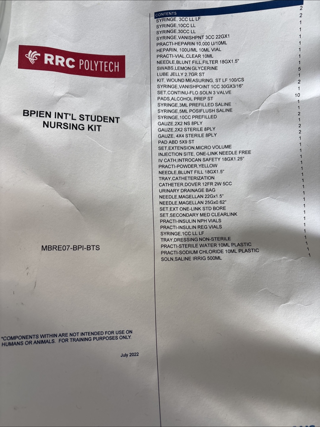 RRC Student Nursing Kit - photo 2
