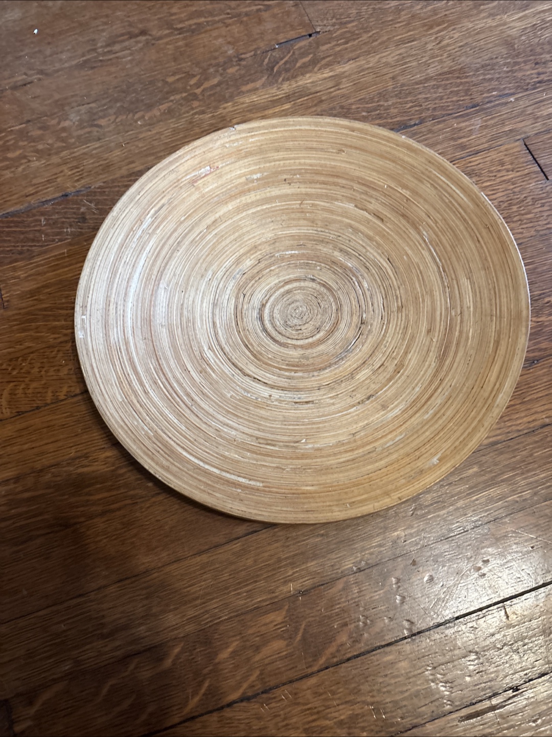 Large Round Bamboo Serving Bowl