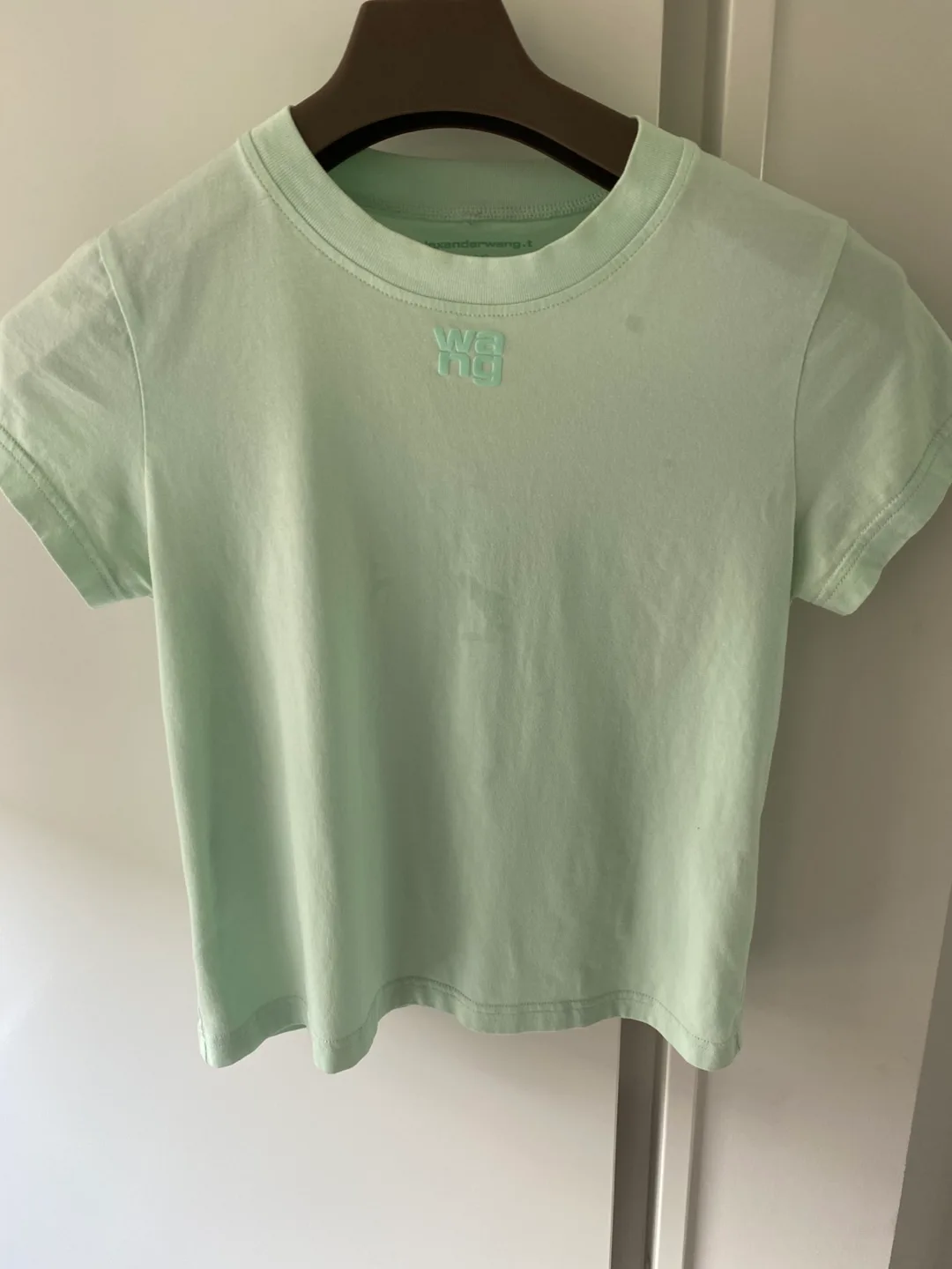 Alexander Wang Mint Green Crop T-Shirt - X-Small thumbnail