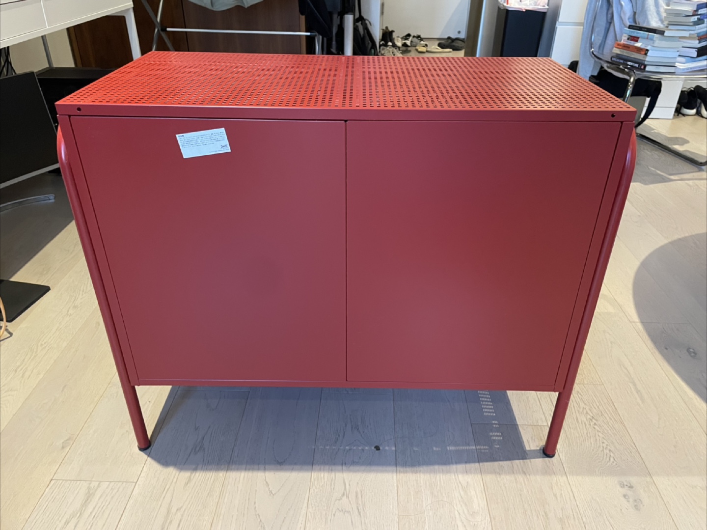 Red Metal Cabinet with Drawers - photo 5