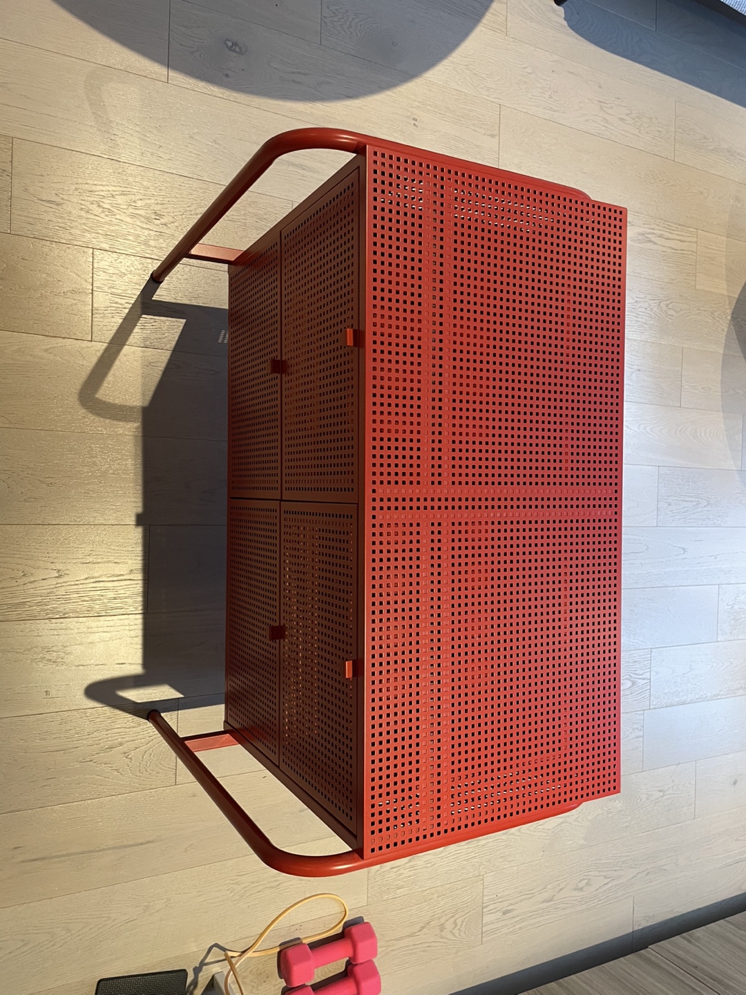 Red Metal Cabinet with Drawers - photo 2