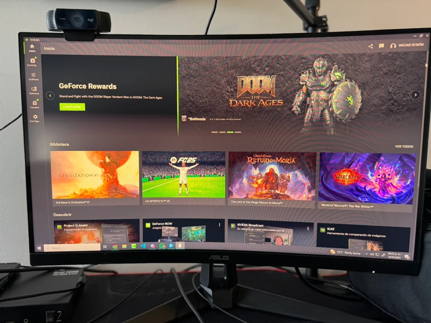 ASUS TUF VG27VH1B Curved Gaming Monitor thumbnail