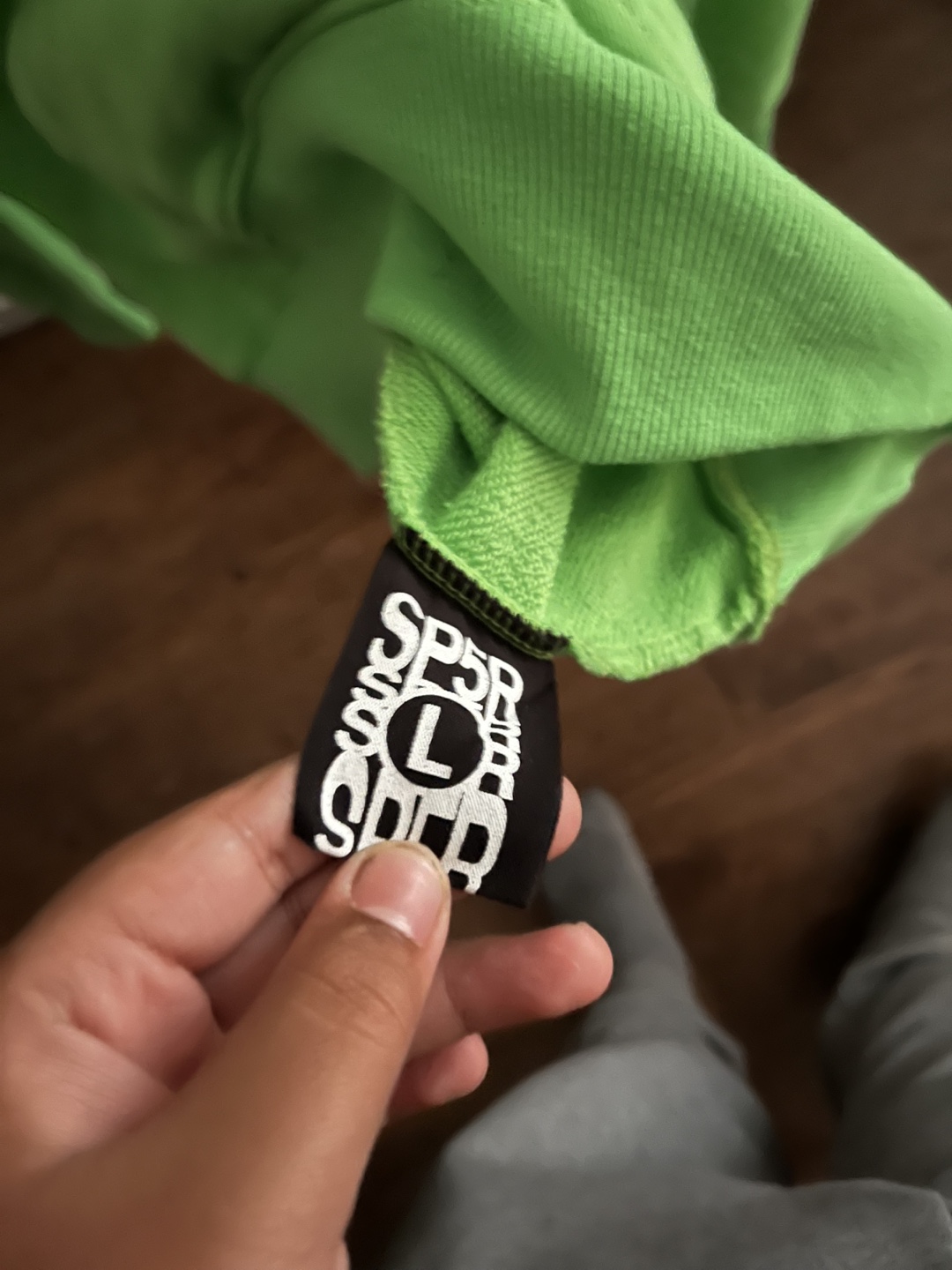 SP5DER Lime Green Hoodie Size Large - photo 2