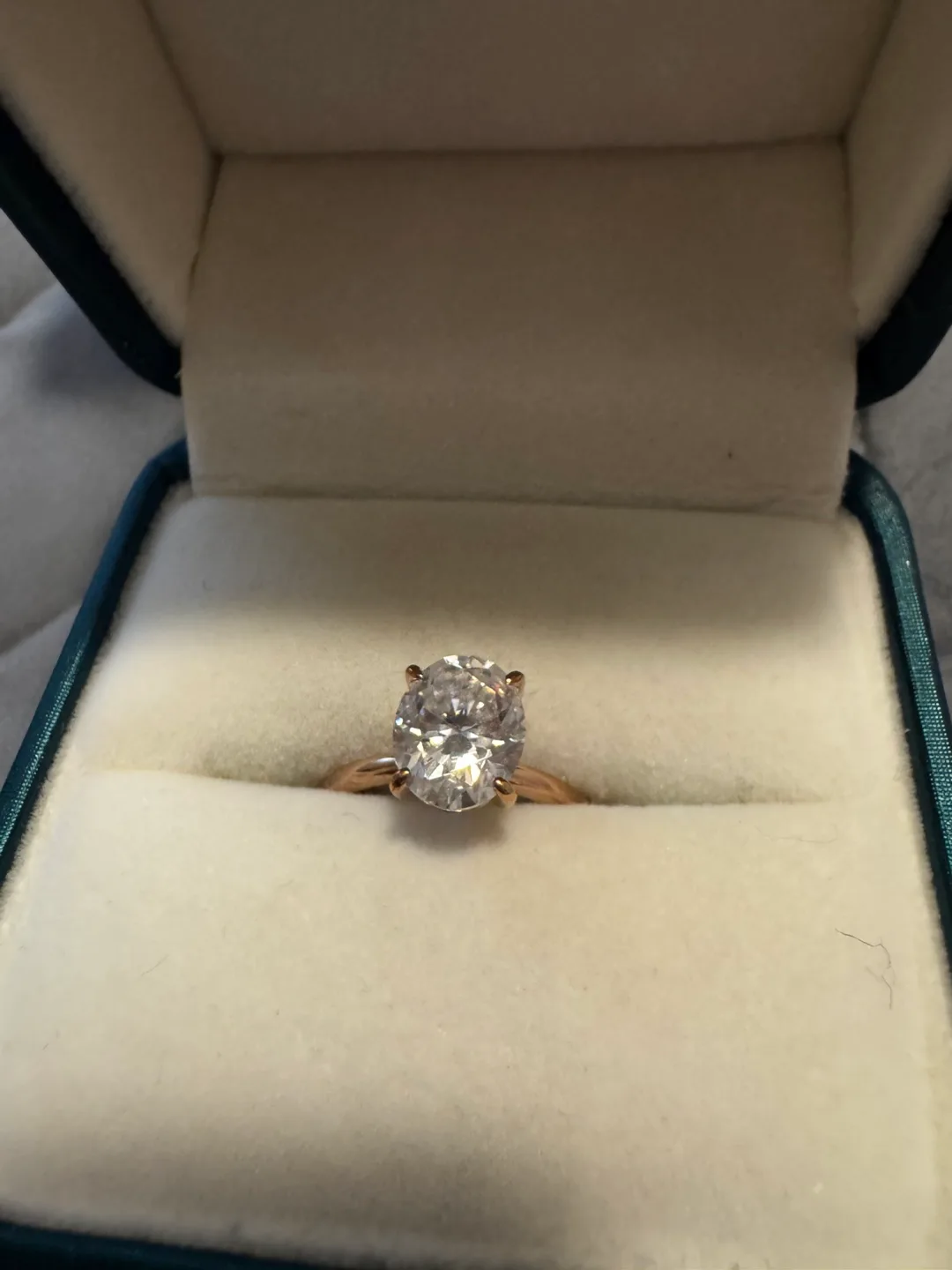 3CT Moissanite- 9K Rose Gold - Size 8 thumbnail