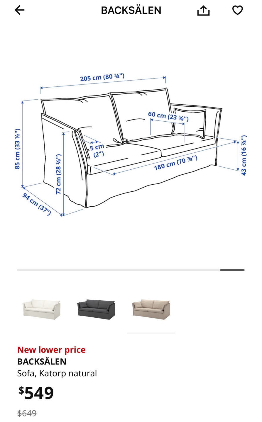 IKEA BACKSÄLEN Sofa - Beige - photo 3