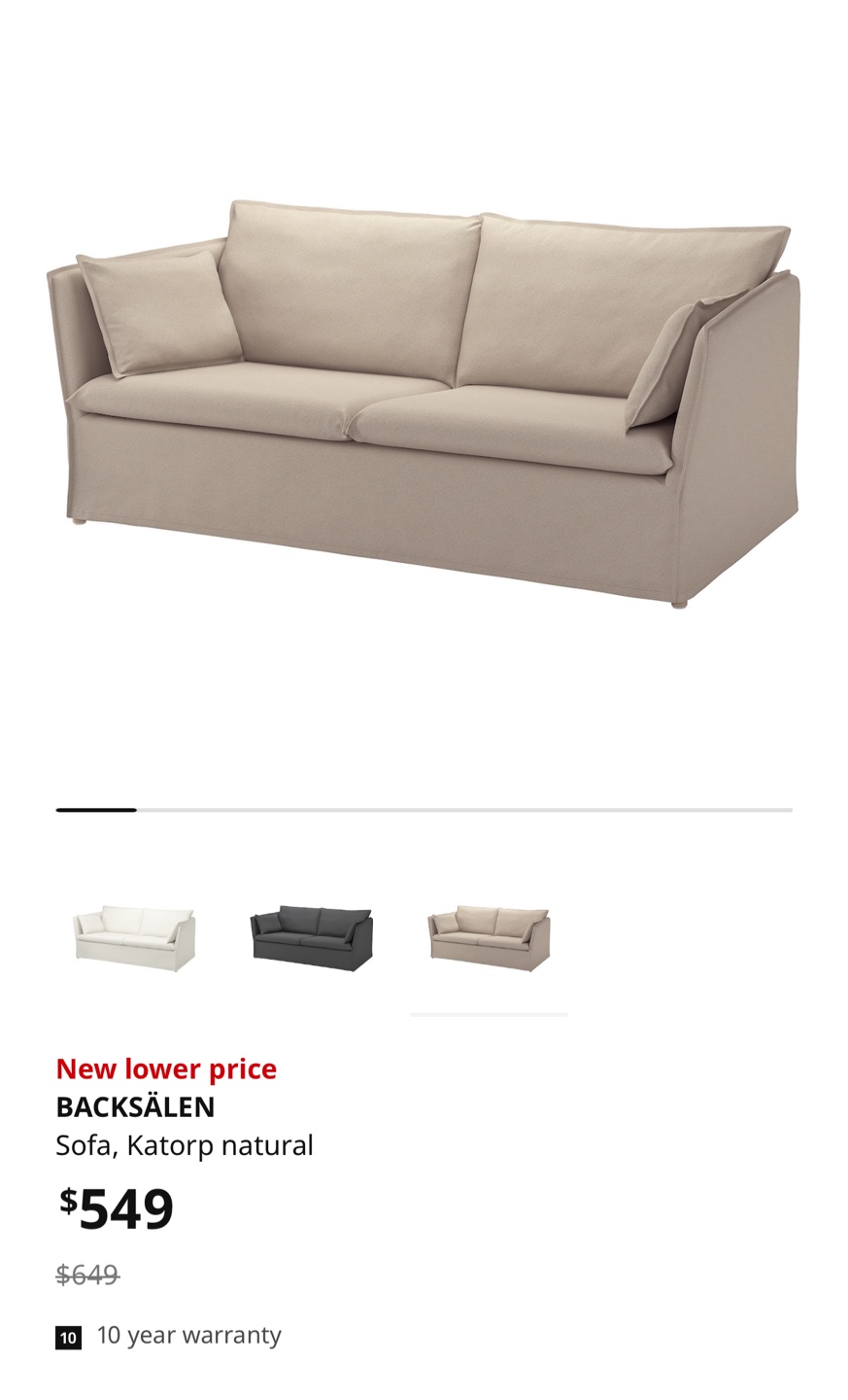 IKEA BACKSÄLEN Sofa - Beige - photo 4