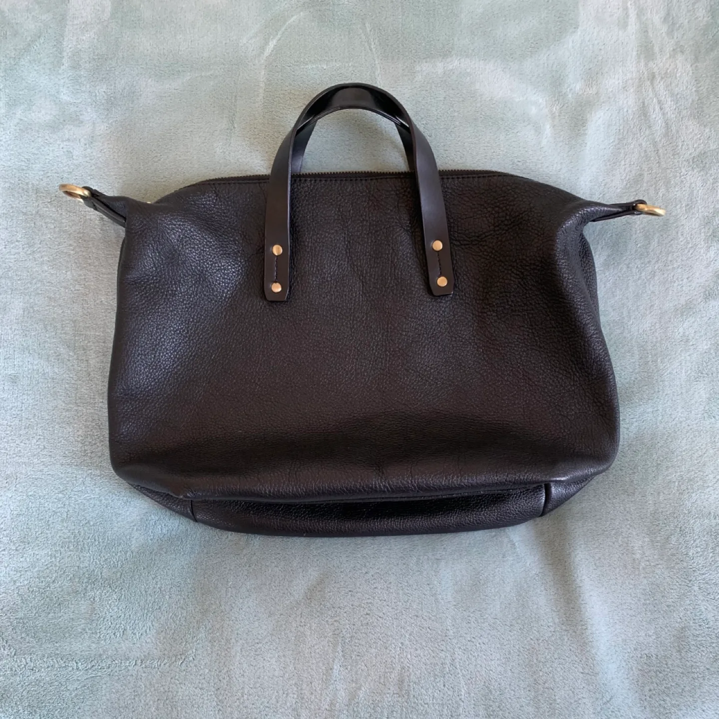 GAP Black Genuine Leather Tote image indicator(5)