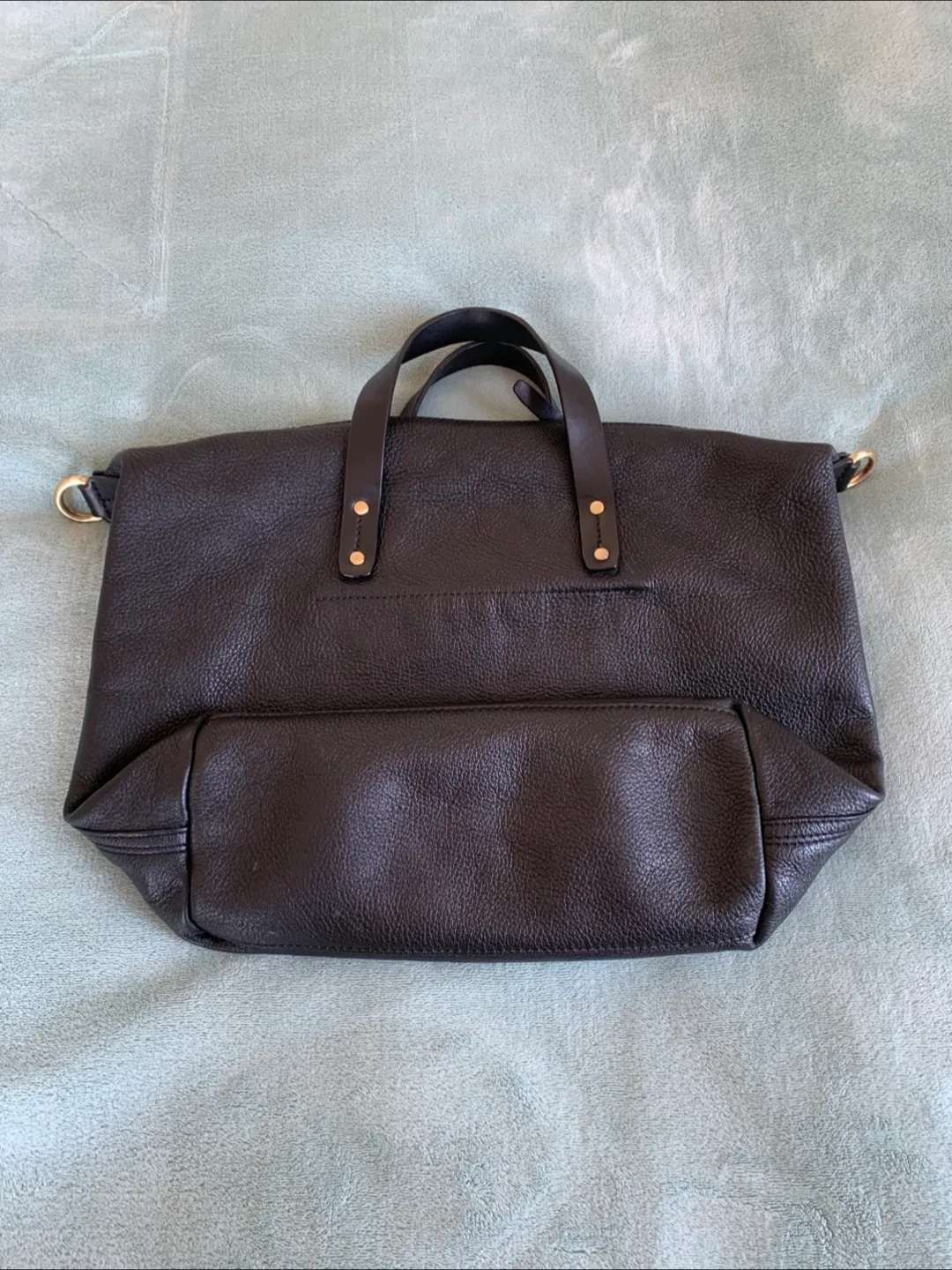 GAP Black Genuine Leather Tote image indicator(2)