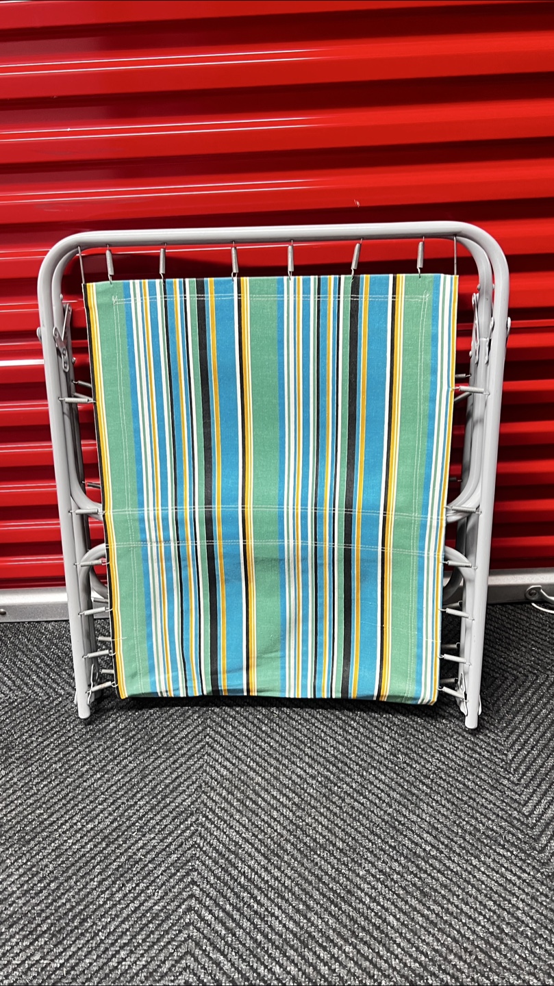 Folding Striped Camping Cot - photo 4
