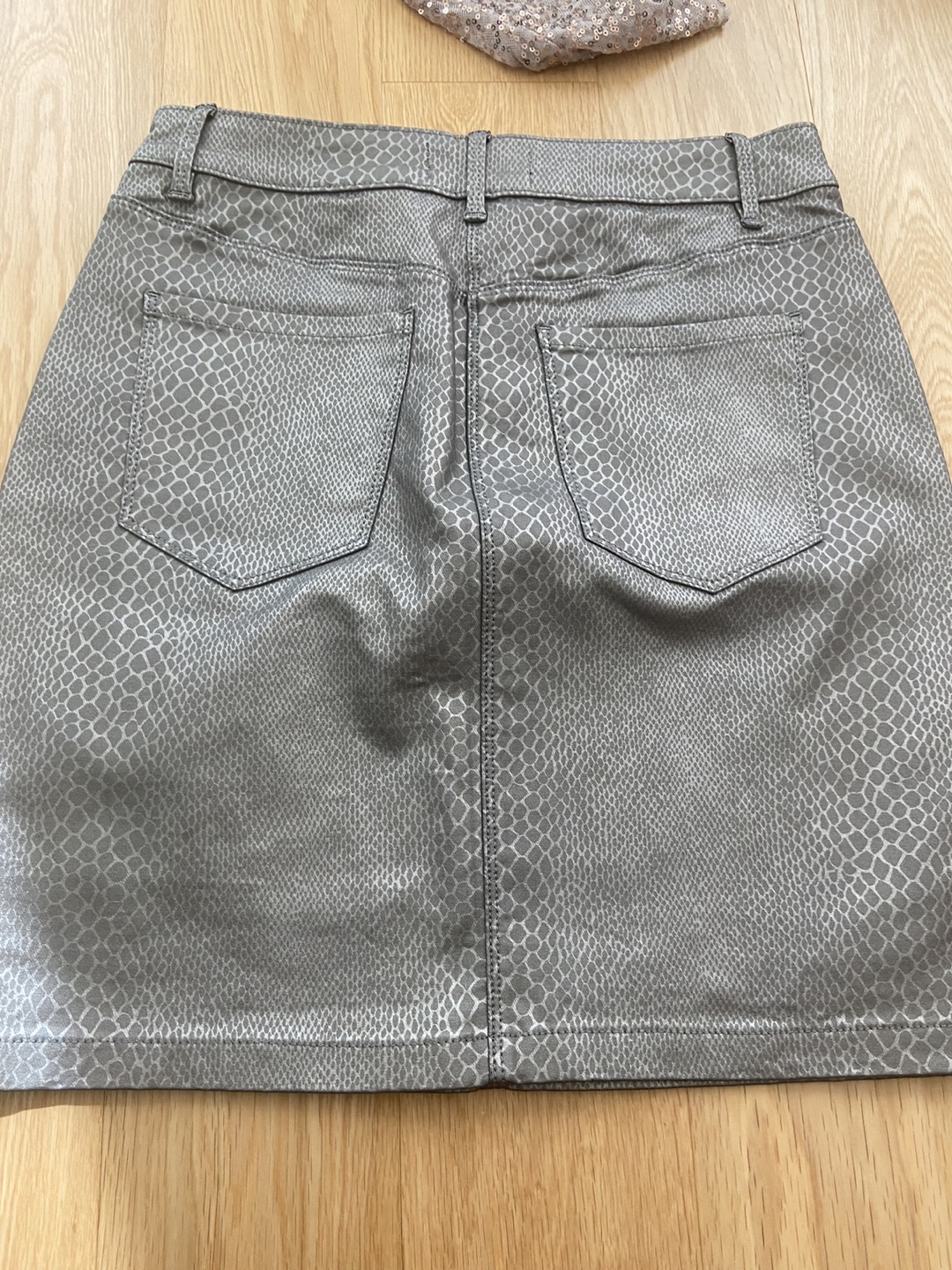 Snakeskin Mini Skirt