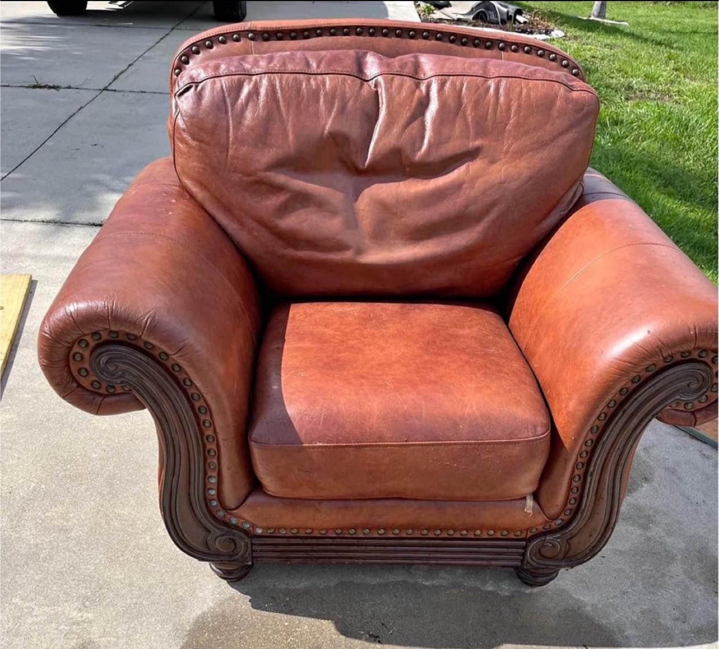Brown Leather Armchair