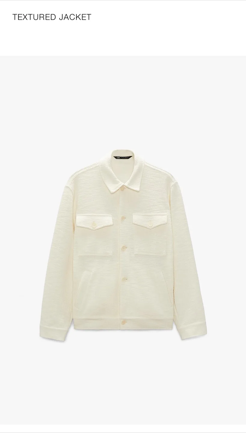 Zara Ecru Textured Jacket - Size M - New thumbnail