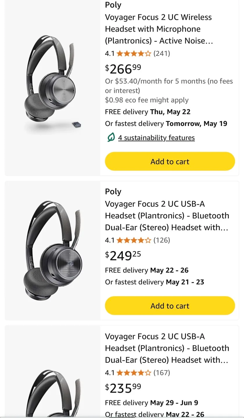 Plantronics Voyager Focus 2 UC Stereo Bluetooth Headset image indicator(6)