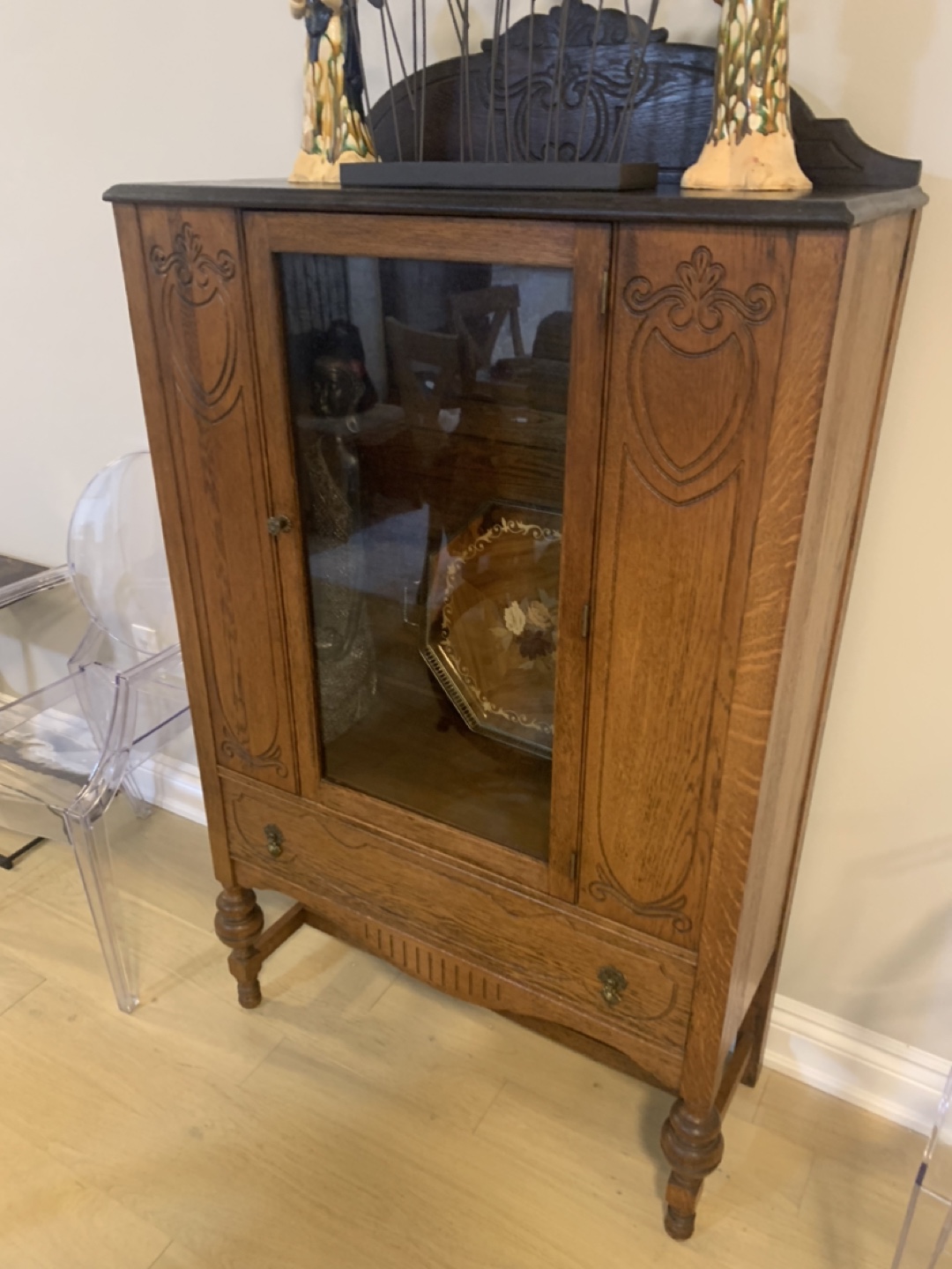 Antique Oak China Cabinet - photo 3