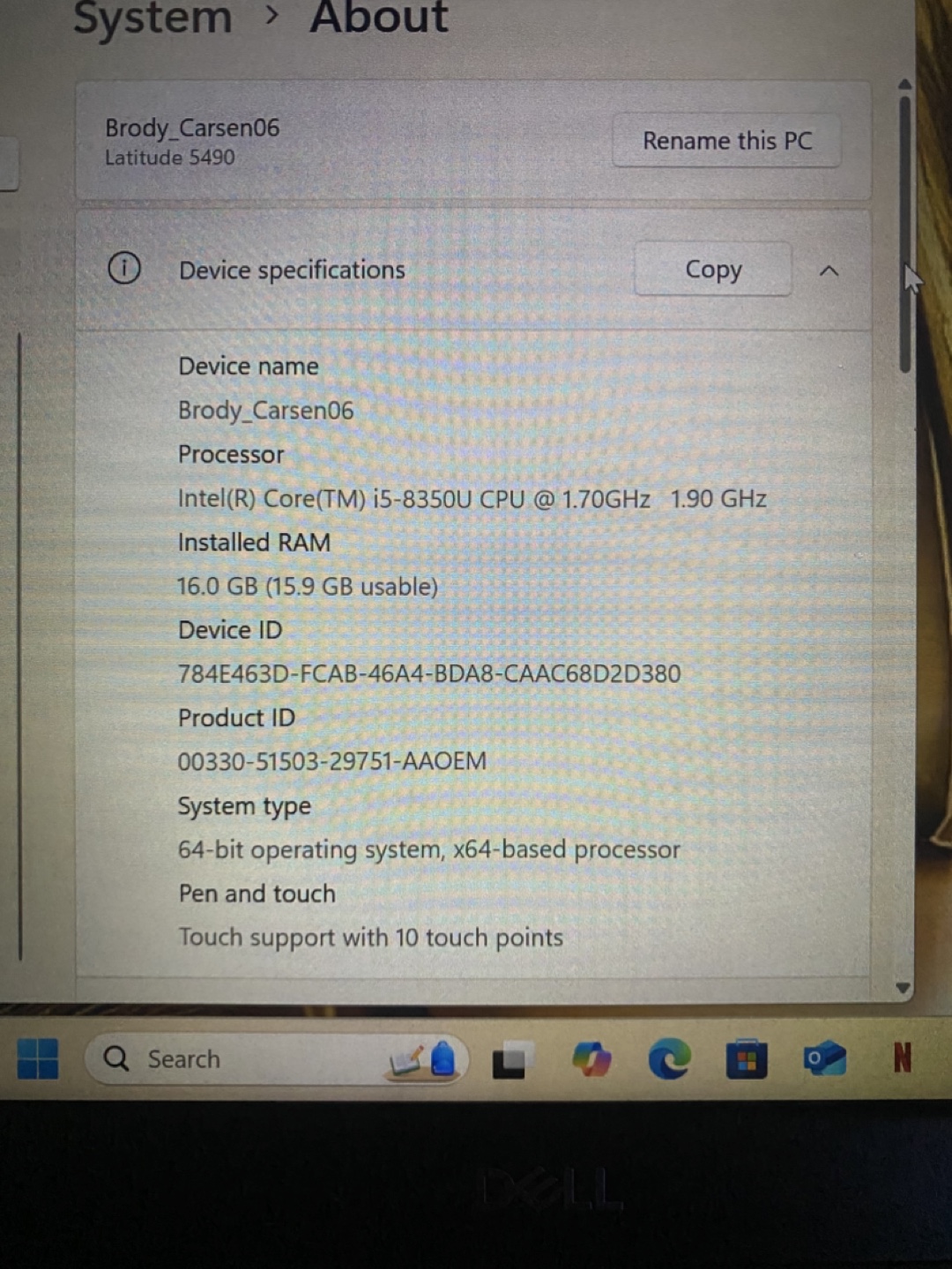 Dell Latitude 5490 Laptop - 16GB RAM, Windows 11 Pro