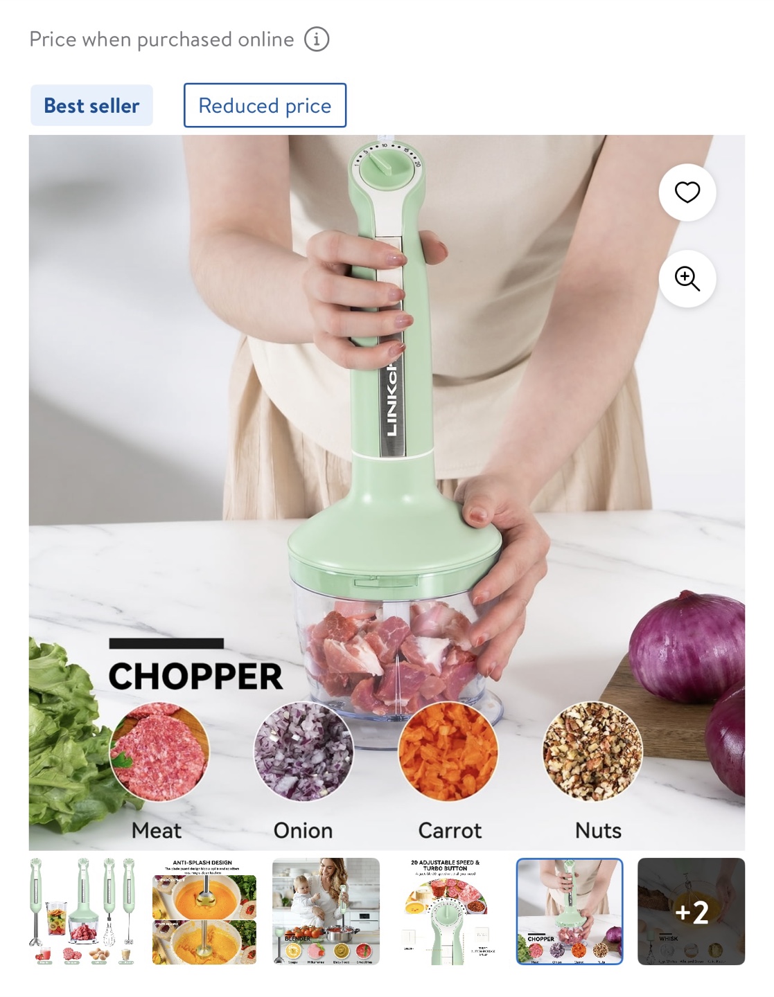LinkChef 5-in-1 Immersion Blender Set - Mint Green - photo 2