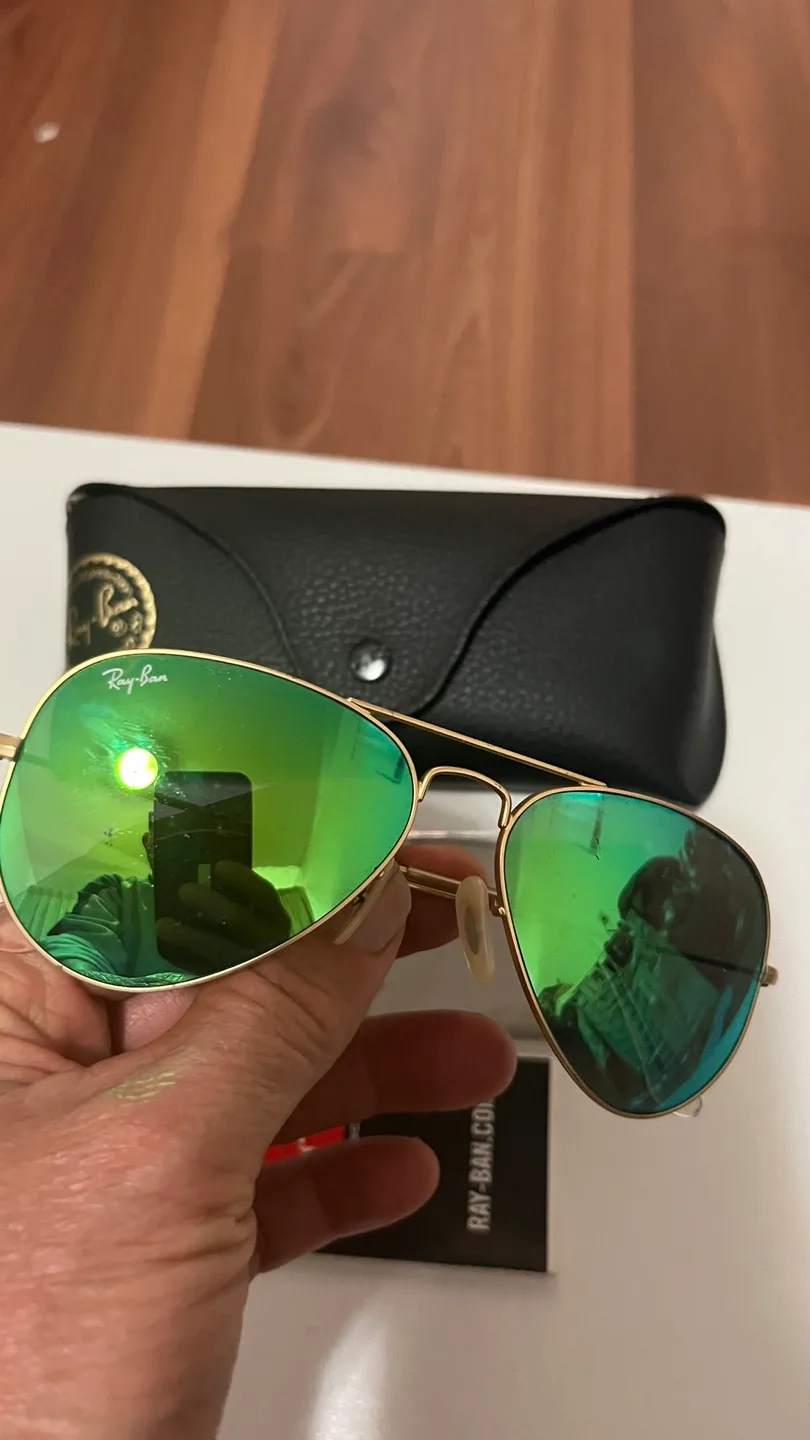 Ray-Ban Aviator Sunglasses - Green Mirror Lenses image indicator(5)
