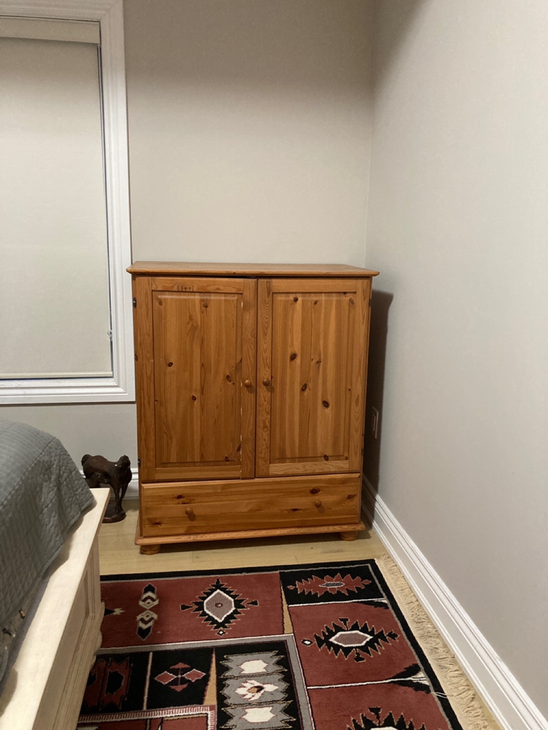 Solid Pine Wood Armoire