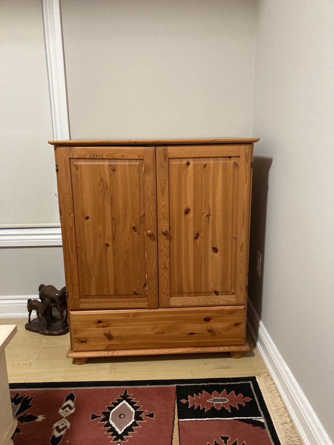 Solid Pine Wood Armoire - photo 3