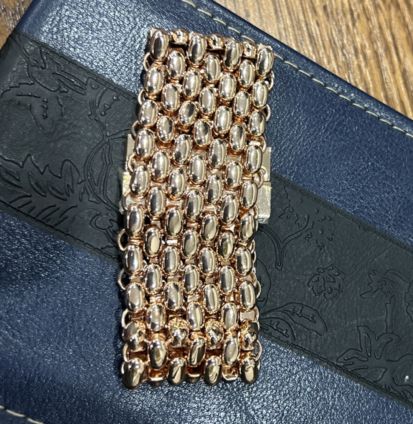 Rose Gold Beaded Watch Bracelet