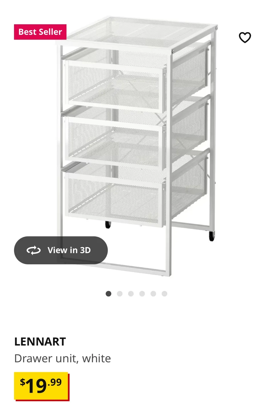 [BRAND NEW] IKEA LENNART Drawer Unit - White thumbnail