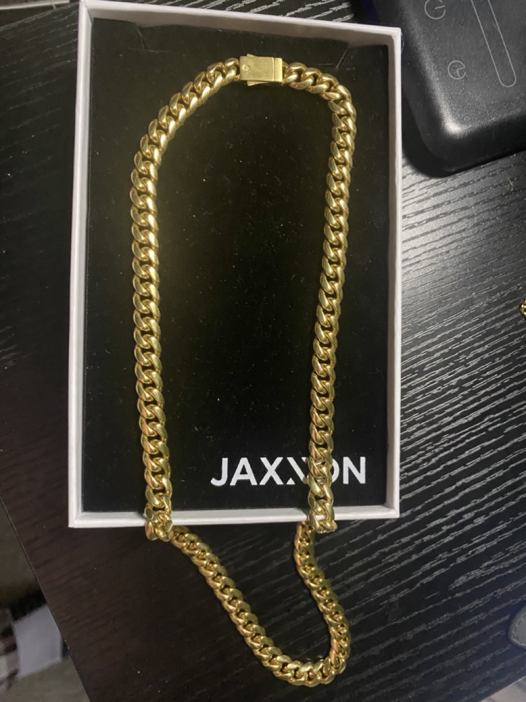 Jaxon Gold Cuban Link Chain Necklace - photo 2