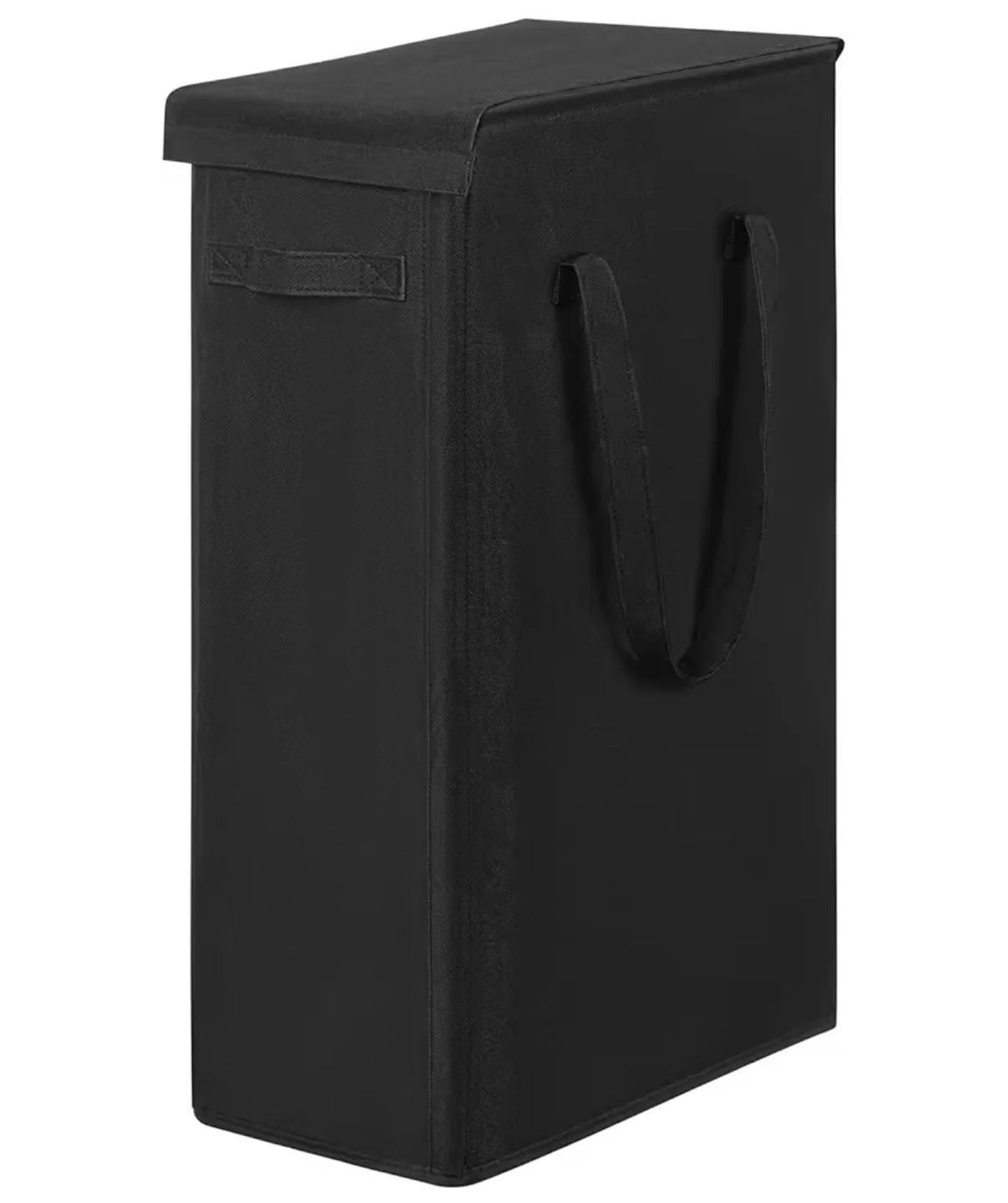 Large Capacity Black Laundry Hamper with Lid thumbnail