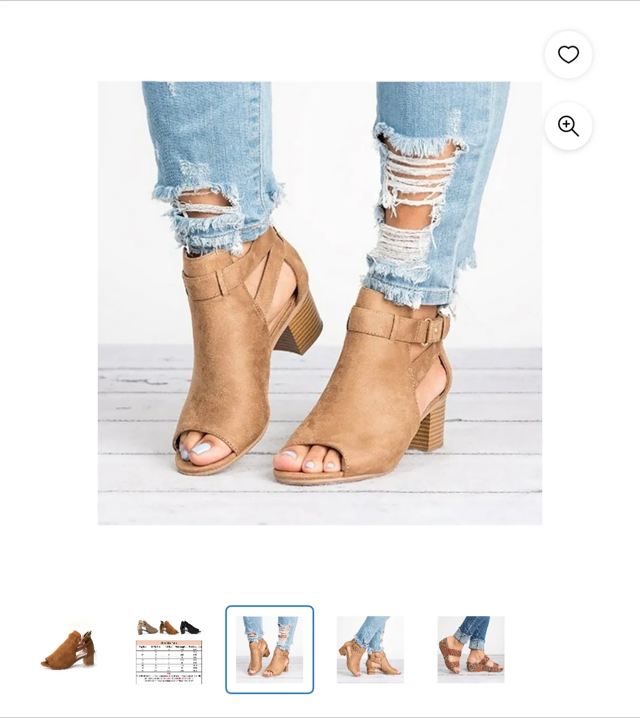Woobling Ladies Block Heeled Sandals Ankle Strap thumbnail