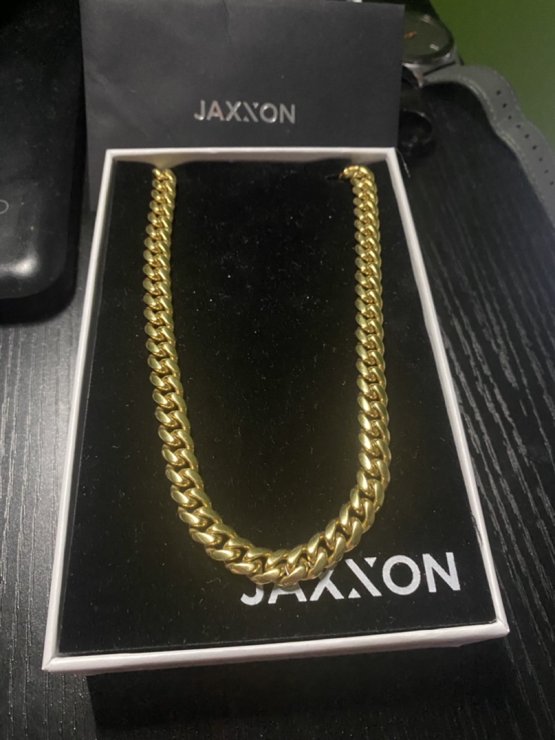 Jaxon Gold Cuban Link Chain Necklace - photo 3