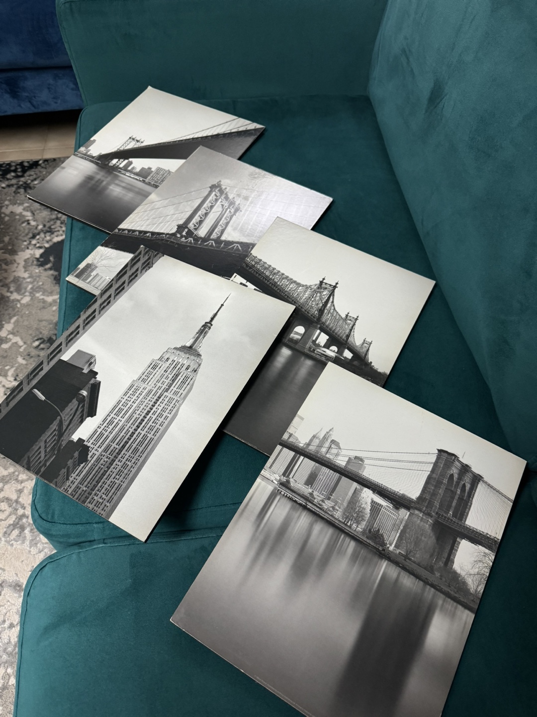 New York City Skyline Photo Prints - Set of 5