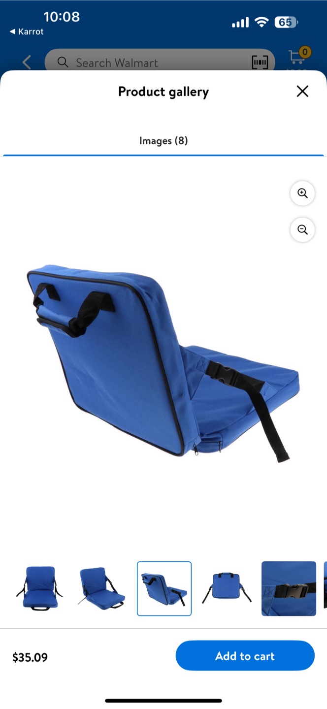 Folding Stadium Seat Cushion with Backrest - photo 3