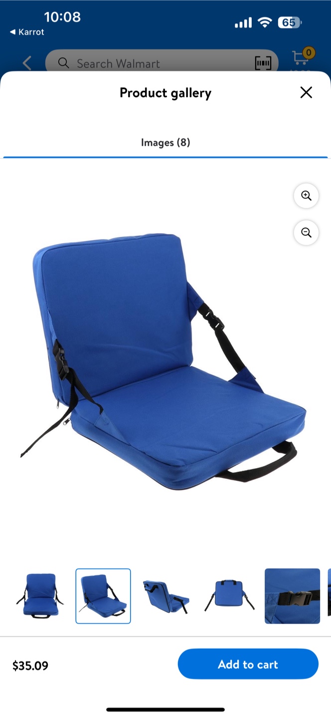 Folding Stadium Seat Cushion with Backrest - photo 2