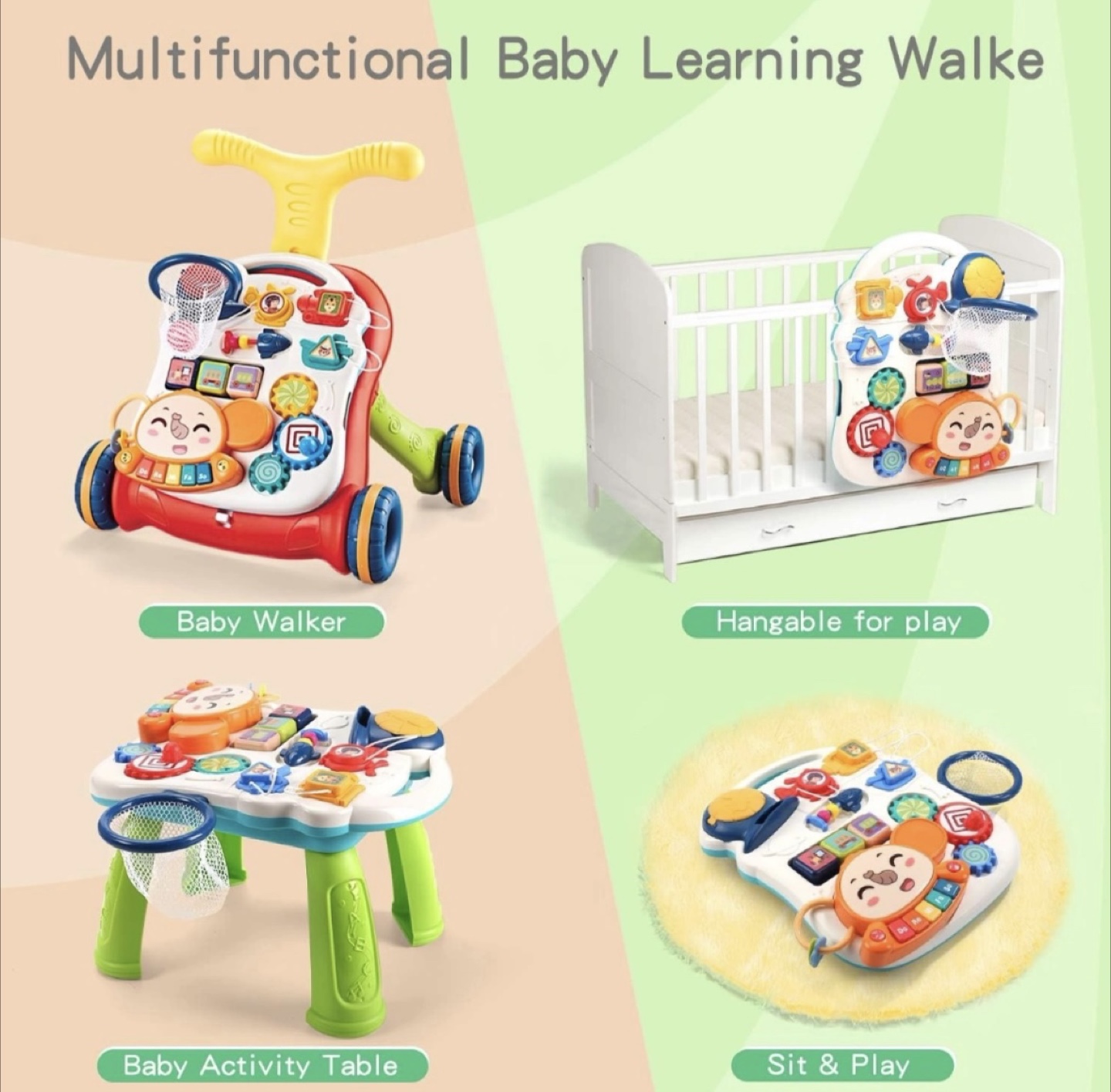 Multifunctional Baby Walker and Activity Table - photo 4
