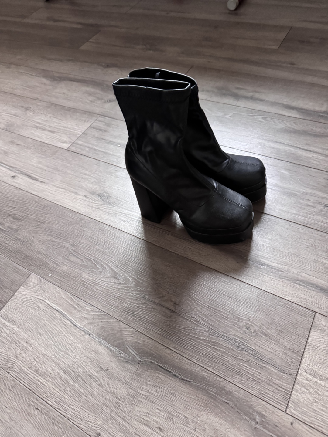 Black Platform Boots - Size 8 - photo 2