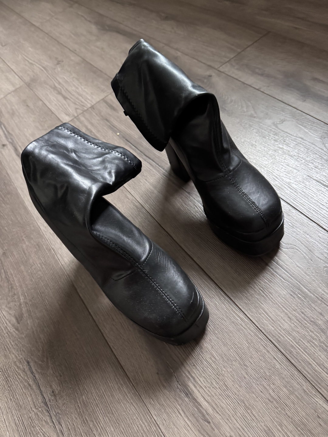Black Platform Boots - Size 8