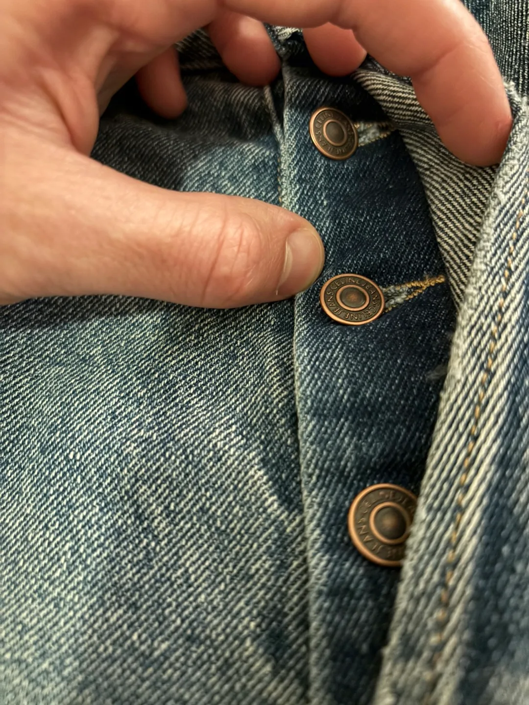 Celine Homme Wesley Straight-Leg Distressed Jeans image indicator(5)