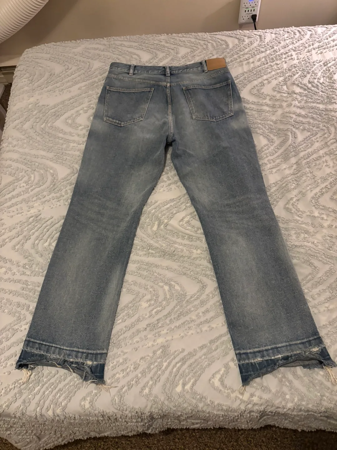 Celine Homme Wesley Straight-Leg Distressed Jeans image indicator(3)