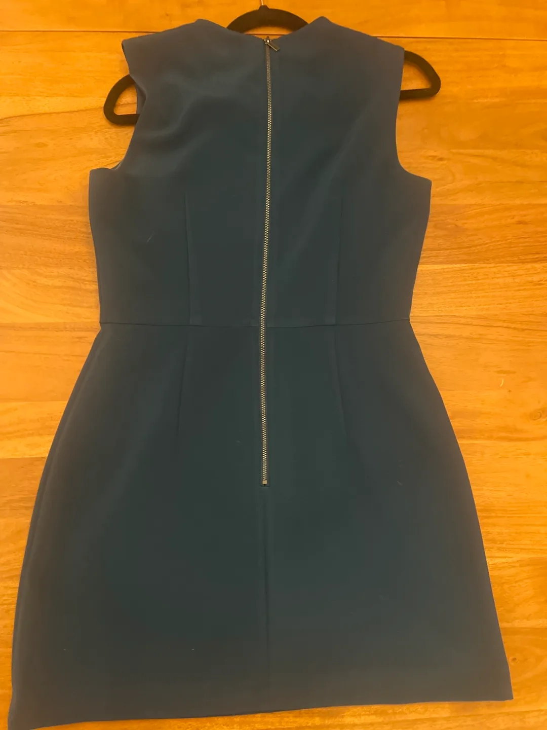 French Connection size 8 - dark teal A-line mini dress image indicator(5)