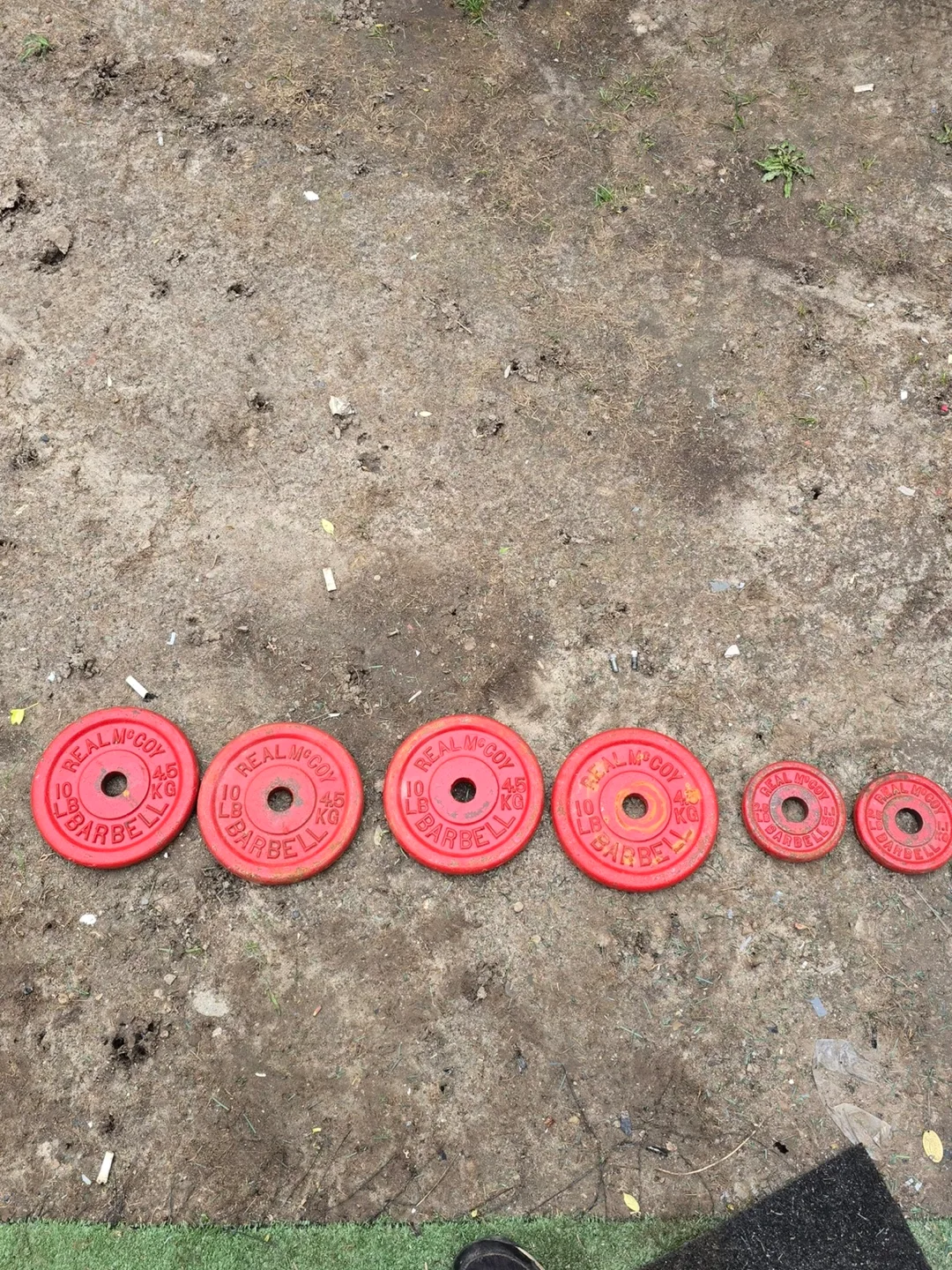 Real McCoy 10lb barbell weight plates image indicator(2)