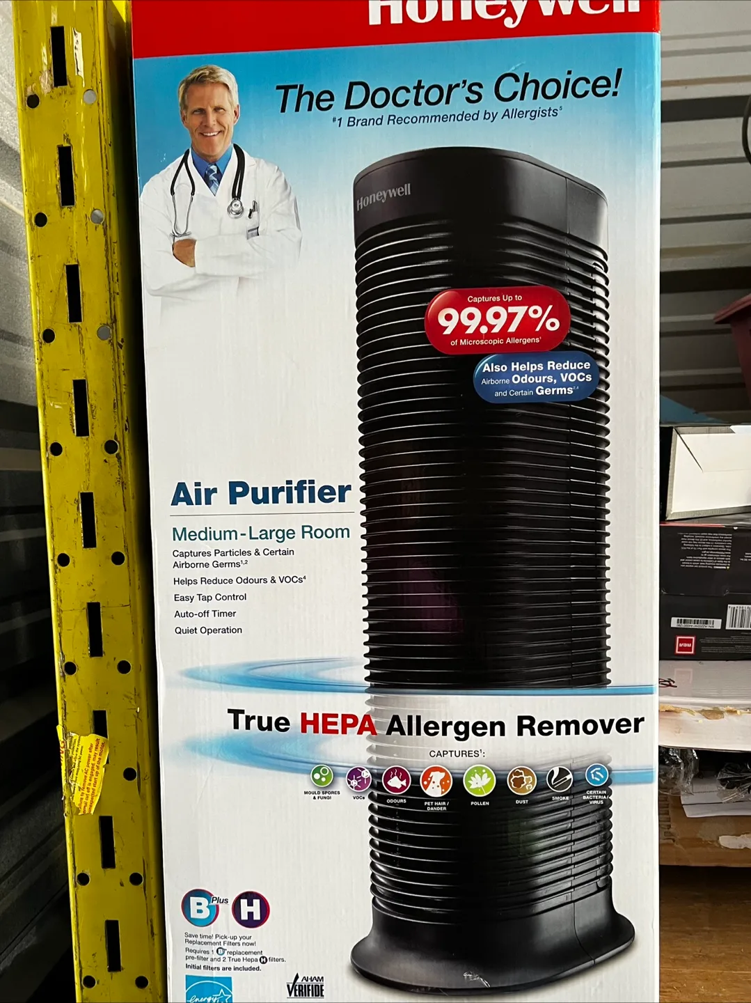 Honeywell Air Purifier for Medium-Large Rooms thumbnail
